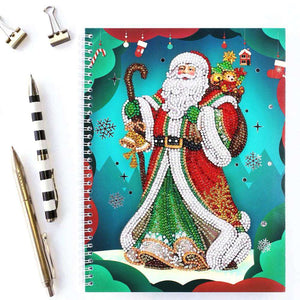 Weihnachtsmann Diamond Painting Notizbuch A4 Motiv