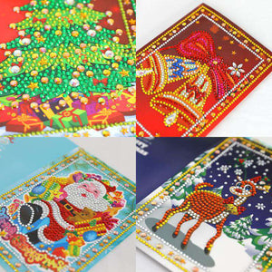 Weihnachtskarten Feiertage Diamond Painting 4 Stück, Bild 5