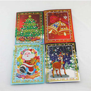 Weihnachtskarten Feiertage Diamond Painting 4 Stück, Bild 6