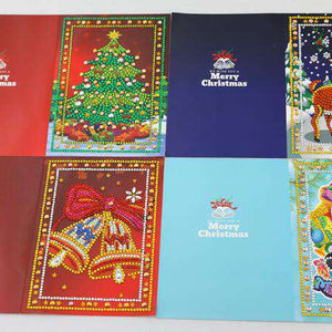 Weihnachtskarten Feiertage Diamond Painting 4 Stück, Bild 2