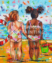 Strandtag Kinder Diamond Painting mit Meer und Sandspielzeug