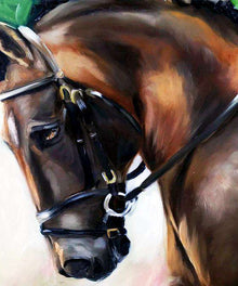 Bemaltes Pferd Diamond Painting mit Trense