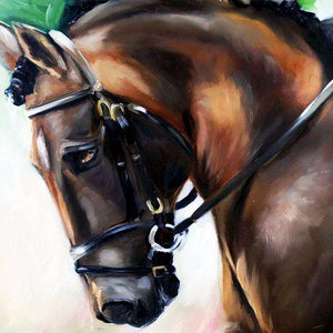 Bemaltes Pferd Diamond Painting mit Trense