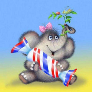 Kleiner Elefant Diamond Painting mit Geschenk