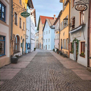 Schöne Straße Diamond Painting mit Altstadtgasse