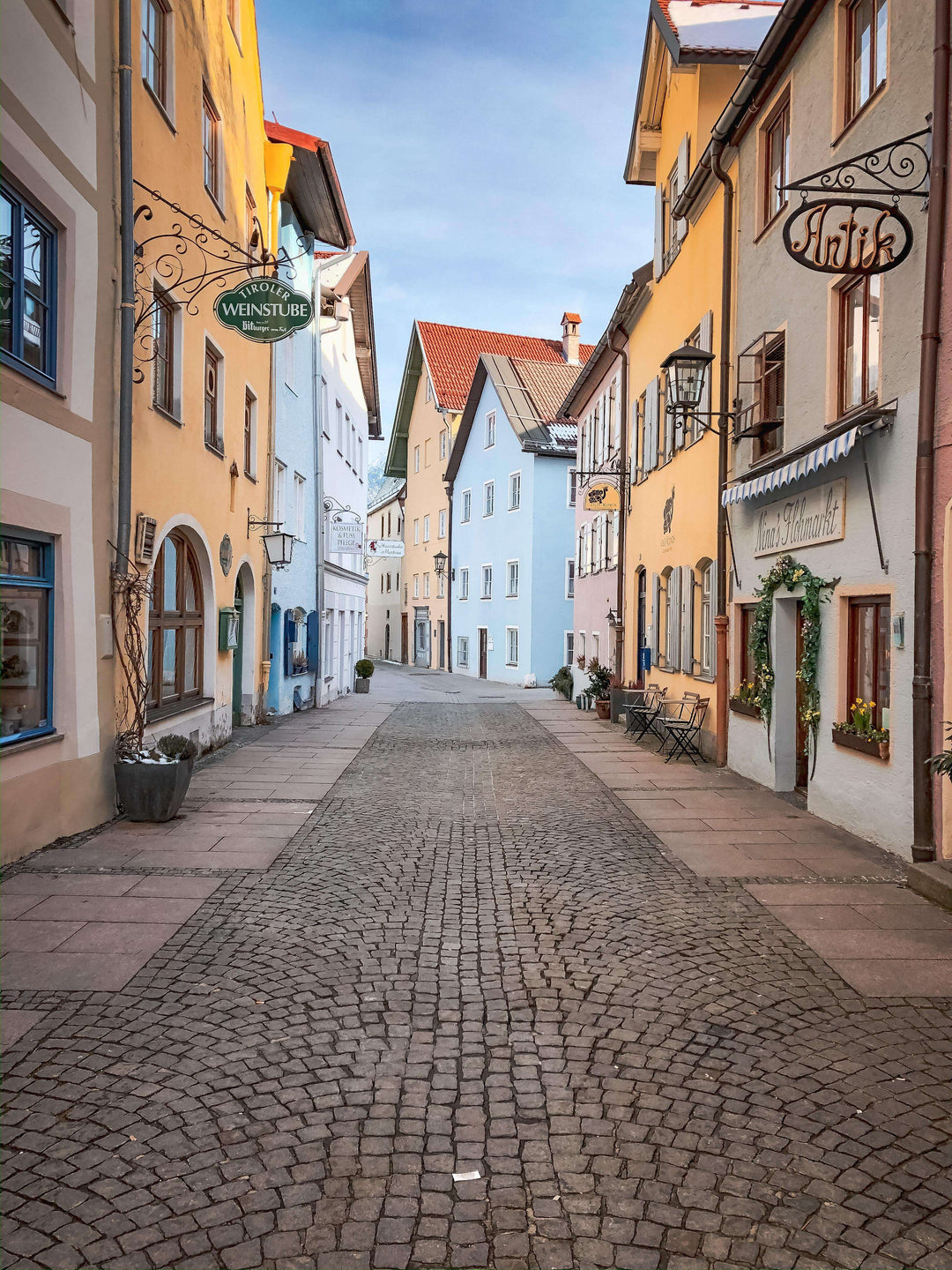 Schöne Straße Diamond Painting mit Altstadtgasse