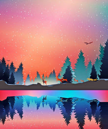 Weihnachtssee Diamond Painting mit Winterwald