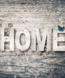 Home Schriftzug mit Schmetterling Diamond Painting