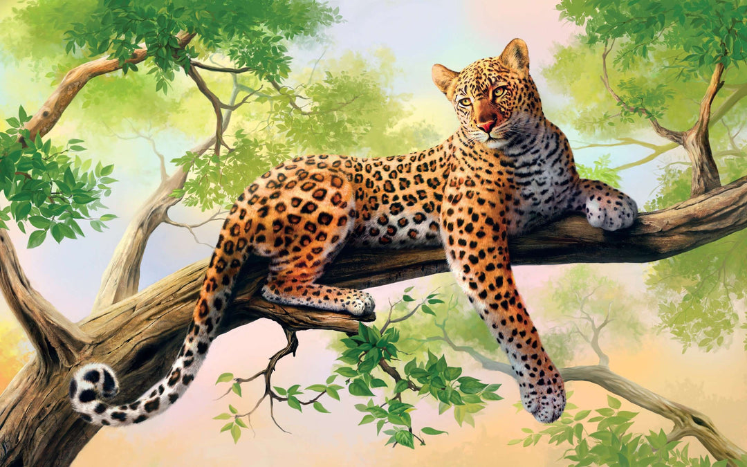 Leopard im Baum Diamond Painting