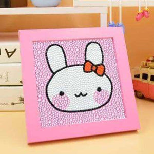 Mädchen mit Kaninchen Diamond Painting