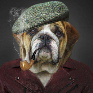 Karikatur-Hund Diamond Painting mit Mütze