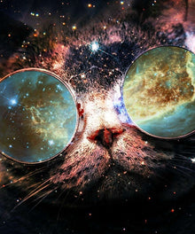 Katze im Weltraum Diamond Painting mit Galaxy-Motiv
