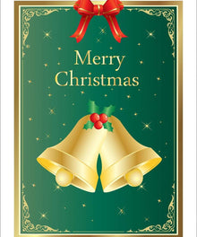Weihnachtswunsch Diamond Painting mit Glocken und Schleife