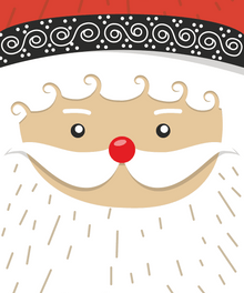 Weihnachtsmann Gesicht Motiv Diamond Painting