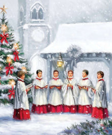 Weihnachtslied Chor Wintermotiv Diamond Painting