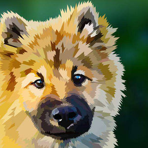 Kleiner Welpe Portrait Diamond Painting