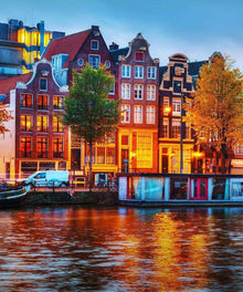 Buntes Amsterdam Grachten Diamond Painting