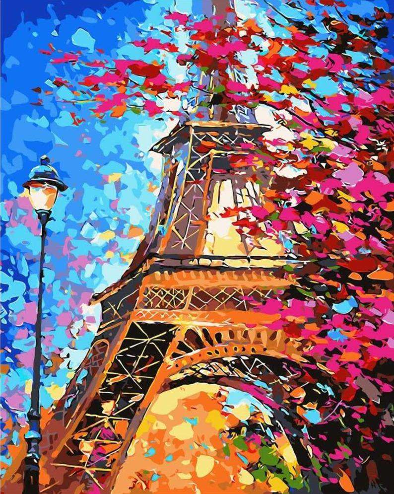 Buntes Paris Eiffelturm Diamond Painting