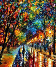 Bunte Straße Landschaft Diamond Painting