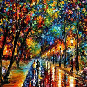Bunte Straße Landschaft Diamond Painting