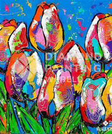 Bunte Tulpen Exklusiv Diamond Painting
