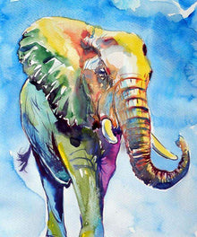 Bunter Elefant Aquarell Diamond Painting