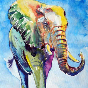 Bunter Elefant Aquarell Diamond Painting