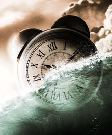 Surreale Uhr im Ozean Diamond Painting