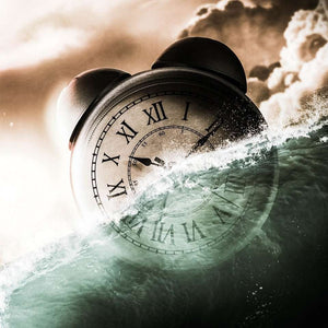 Surreale Uhr im Ozean Diamond Painting