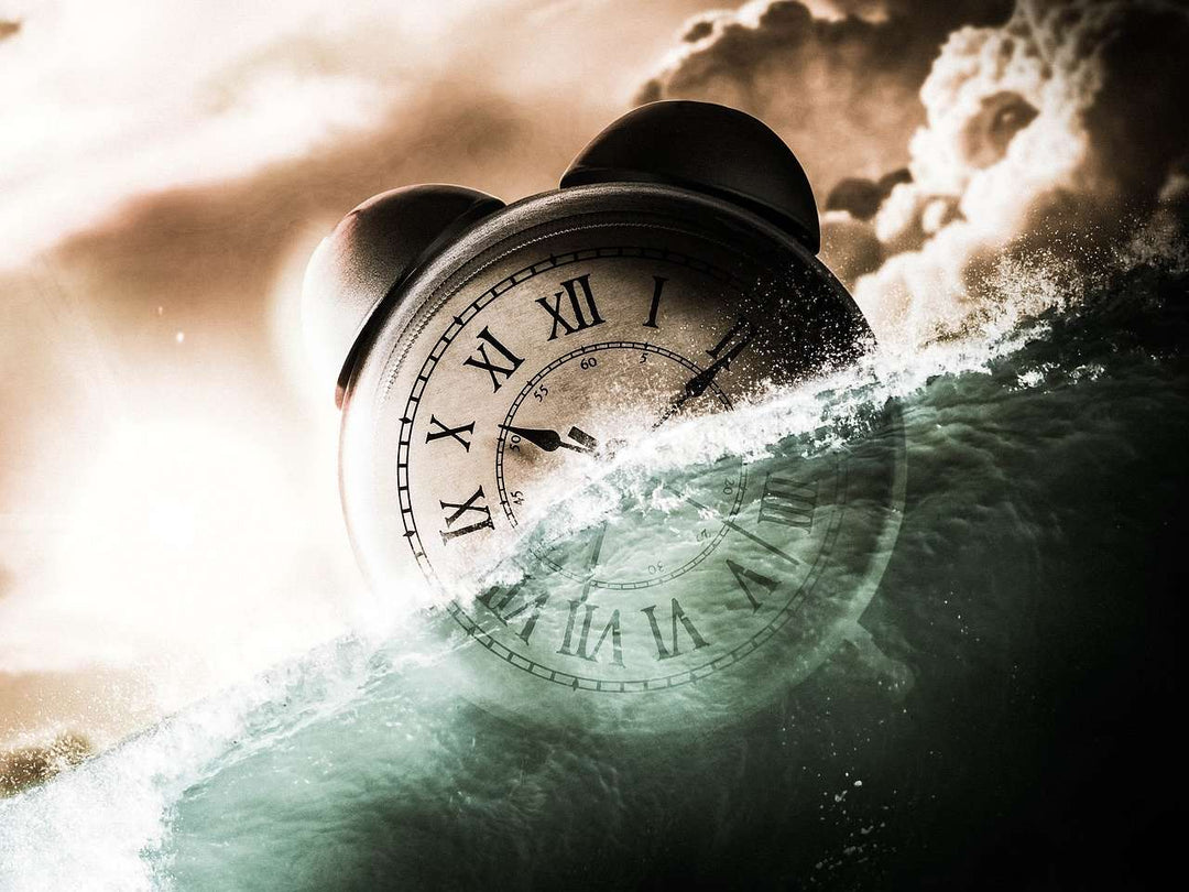 Surreale Uhr im Ozean Diamond Painting