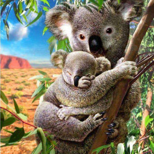 Koalabären Tierfamilie Natur Diamond Painting