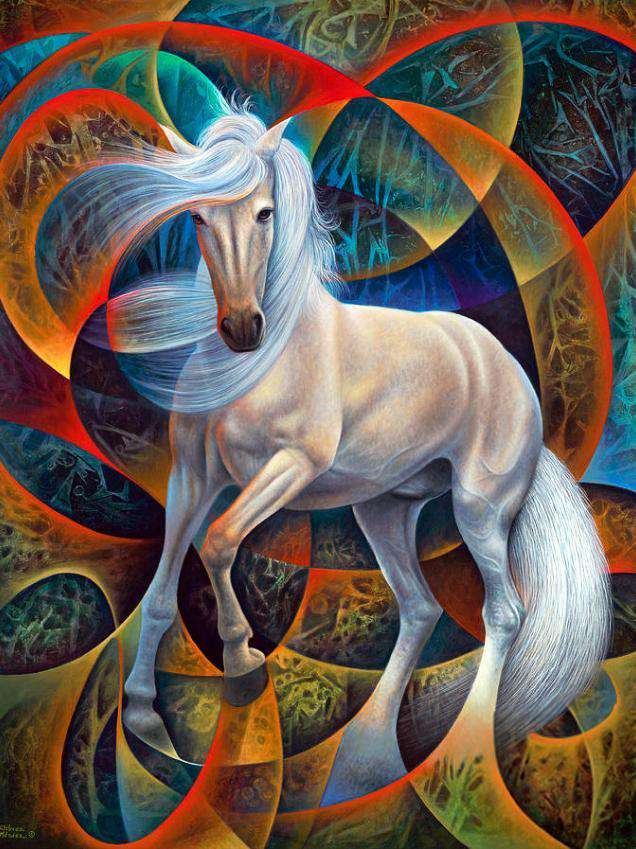 Kunstvolles Pferd Tiermotiv Diamond Painting