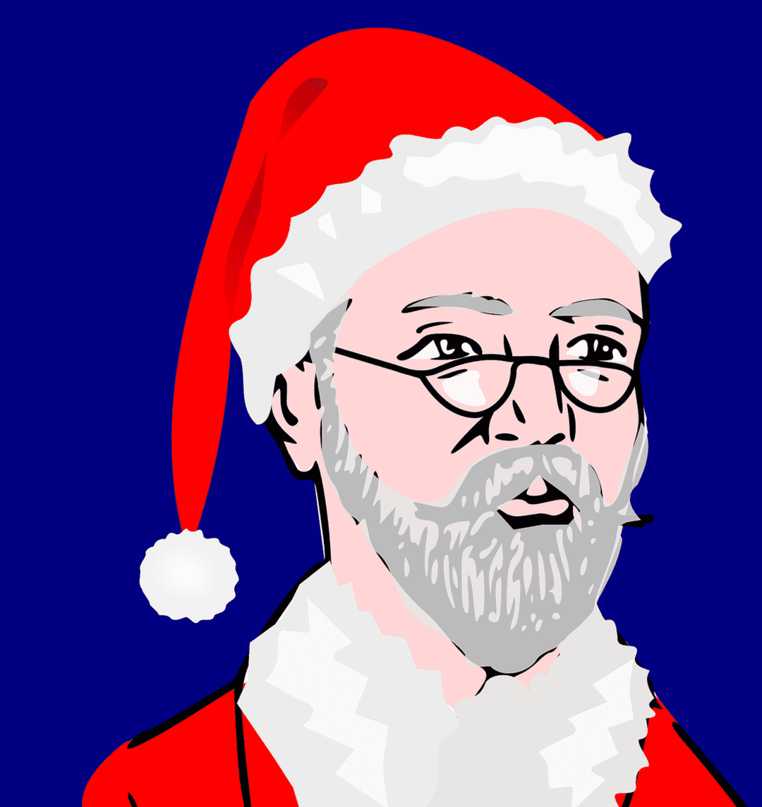 Kunstig Portret Kerstman
