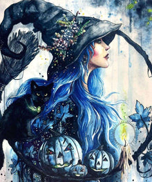 Kunstvolle Hexe Fantasy Diamond Painting