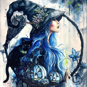 Kunstvolle Hexe Fantasy Diamond Painting