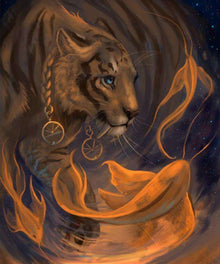 Löwe und Fisch Fantasy Diamond Painting