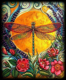 Kunstvolle Libelle Diamond Painting