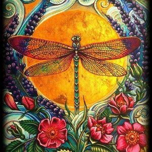 Kunstvolle Libelle Diamond Painting