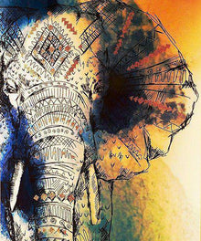 Kunstvoller Elefant Diamond Painting