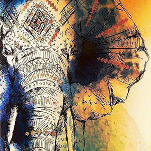 Kunstvoller Elefant Diamond Painting