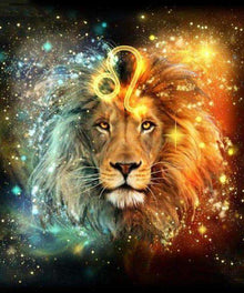 Mächtiger Löwe Sternenmotiv Diamond Painting