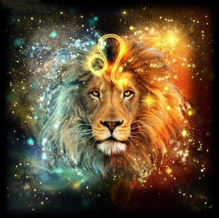 Mächtiger Löwe Sternenmotiv Diamond Painting