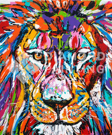 Löwe Diamond Painting Motiv