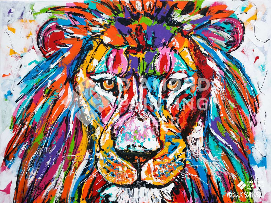 Löwe Diamond Painting Motiv