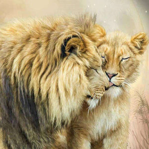 Löwenpaar Diamond Painting