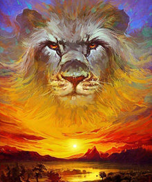 Löwe im Himmel Diamond Painting