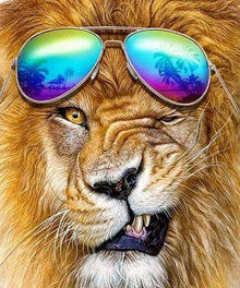 Löwe mit Sonnenbrille Diamond Painting