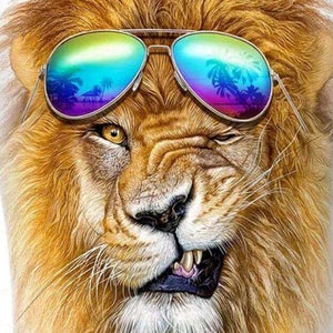 Löwe mit Sonnenbrille Diamond Painting