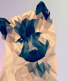Süßer Welpe Geometrisch Diamond Painting