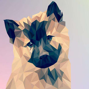 Süßer Welpe Geometrisch Diamond Painting